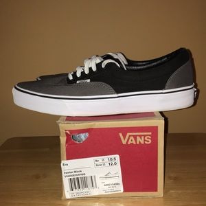 Men’s Vans Era Pewter/Black Shoes Size 10.5